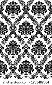Stoffblumenmuster schwarz-weiß