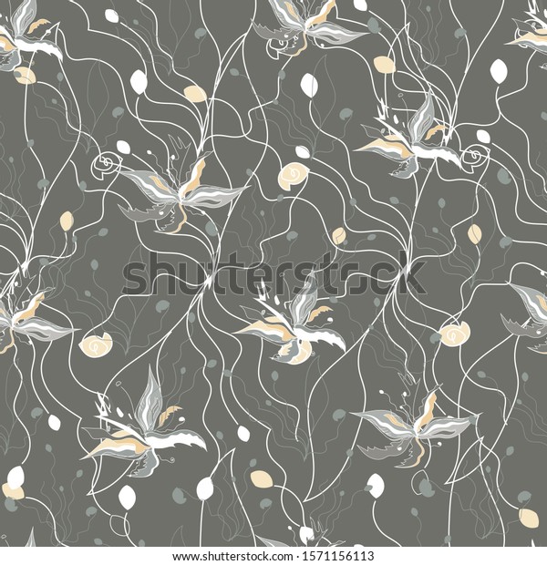 Textile Floral Pattern French Style Baroque Stock Vector Royalty Free 1571156113