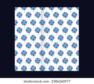 Diseño de patrones sin foco de flores textiles, arte de diseño de estilo paisajista tradicional.