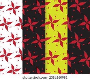 Diseño de patrones sin foco de flores textiles, arte de diseño de estilo paisajista tradicional.