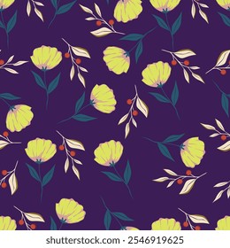 textile flower border pattern on background
