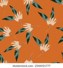 textile flower border pattern on background