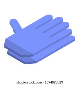 Textile gloves icon. Isometric of textile gloves vector icon for web design isolated on white background