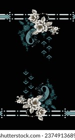 Textile Graphic Pattern Vector Design Sharee Print