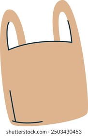 Textile Grocery Bag Vector Illustration