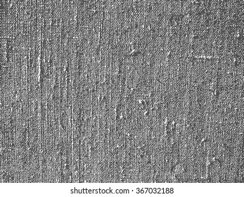 Textile grunge texture in black and white. Textured background. Vector template.  Linen vector texture.