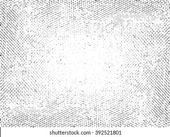 Textile grunge texture in black and white. Textured background. Vector template.  Linen vector texture.