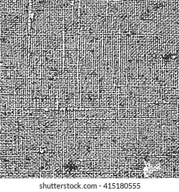 Textile grunge texture in black and white.  Vector template.  Carbon vector background.