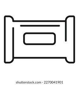 Textile handkerchief icon outline vector. Towel napkin. Fabric clean