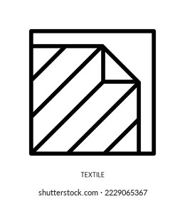 Textilsymbol. Line Art Design einzeln auf weißem Hintergrund