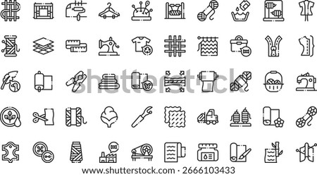 Textile icons High-Quality Vector Icons Collection with Editable Stroke. Ideal for Professional and Creative Projects