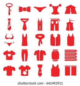 Textile icons set. set of 25 textile filled icons such as tent, towels, bikini, dirty laundry, female underwear, singlet, underpants, jacket, blouse, sleeveless shirt, tie