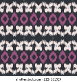 ฺฺBatik Textile ikat floral seamless pattern digital vector design for Print saree Kurti Borneo Fabric border brush symbols swatches cotton