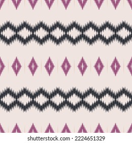 ฺฺBatik Textile ikat floral seamless pattern digital vector design for Print saree Kurti Borneo Fabric border brush symbols swatches stylish