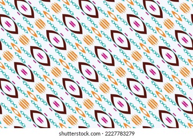 ฺฺBatik Textile ikat texture seamless pattern digital vector design for Print saree Kurti Borneo Fabric border brush symbols swatches stylish