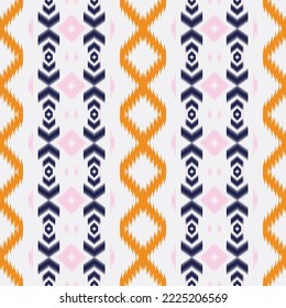 ฺฺBatik Textile Ikkat or ikat background seamless pattern digital vector design for Print saree Kurti Borneo Fabric border brush symbols swatches party wear