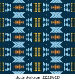 ฺฺBatik Textile Ikkat or ikat chevron seamless pattern digital vector design for Print saree Kurti Borneo Fabric border brush symbols swatches designer