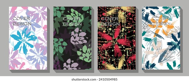 Textile illustration, fashion design suitable for printing, wallpaper, decoration, web and cover.  Blue, green, yellow soft artwork for banner, print, poster, cover, social media.