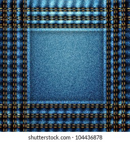 textile jeans texture (material vector image)
