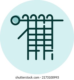 Textile knitting, illustration, vector on a white background.