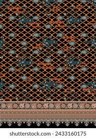 Diseño de Kurti textil, diseño de impresión digital, diseño de trajes de mujer paquistaní para impresión