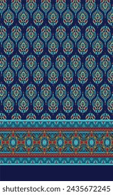 Diseño de Kurti textil, diseño de impresión digital, diseño de trajes de mujer paquistaní para impresión