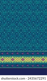 Textile Kurti Design, Digitaldruck Design, pakistanische Frauen Anzüge Design für Druck