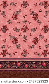 Textile Kurti Design, Digital Printing Design, Pakistani Women Suits Design For Print
