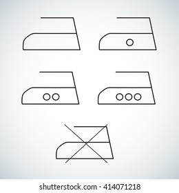 Textile laundry icons - irons