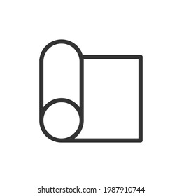 Textile line icon, sign or symbol. Premium pictogram in trendy outline style. Textile pixel perfect vector icon isolated on a white background. 