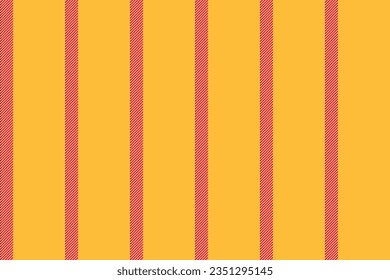 Textile lines fabric of background stripe vector with a vertical seamless texture pattern in amber and mexican pink colors.