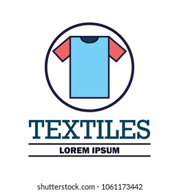 textile logo with text space for your slogan / tag line, vector illustration
