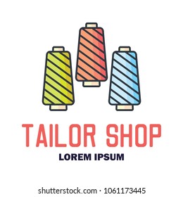 textile logo with text space for your slogan / tag line, vector illustration