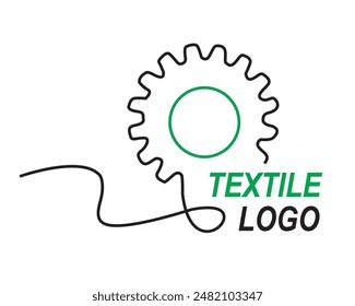 Textile Logo with Thread (Vector Design)