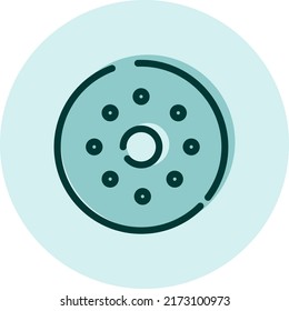 Textile machine yarn, illustration, vector on a white background.