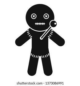 Textile magic doll icon. Simple illustration of textile magic doll vector icon for web design isolated on white background