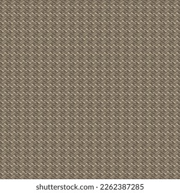 Textil-Material mit gekreuzten Streifen in Braun- und Beigetönen. Tweetgewebe. Muster für einige Kleidungsstücke. Blankettextur. Abstrakte Vektorgrafik.
