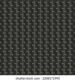 Textile material with stripes and stitching, made of wool or cotton in black and white. Retro and modern fabric pattern. Abstract vector.