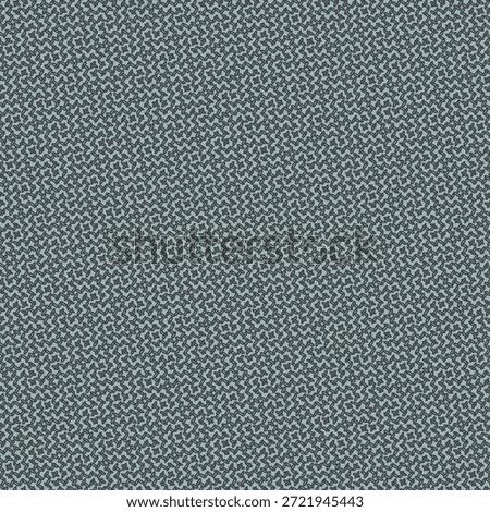 Textile material with a tweed pattern, woven from cotton or wool, in blue and black. Retro cloth texture. Abstract seamless. Vector artwork.