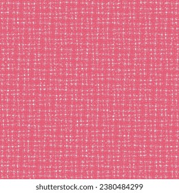 Material textil con textura de tugueo, rosa con franjas cruzadas y flecos blancos. Patrón para chaquetas, blazers, faldas, pantalones y otros. Obra vectorial.