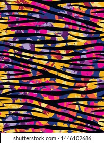Textile in the modern style of the triangles. Trendy collage seamless pattern. Vector background.