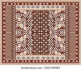 Textile motif pattern design ikat rugs paisley print on fabric 