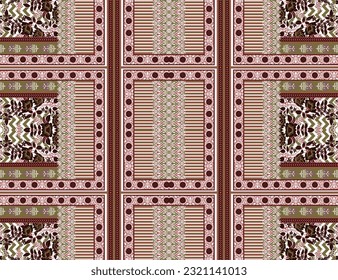 Textile motif pattern design ikat rugs paisley print on fabric 