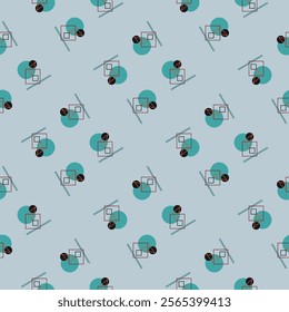 Textile motif seamless pattern. Abstract line shape geometric motif basic pattern continuous background. Man shirt all over print block. 