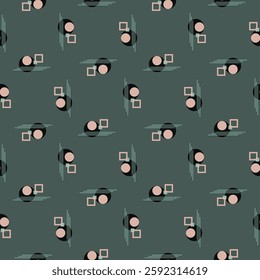 Textile motif seamless pattern. Abstract line shape geometric motif basic pattern continuous background. Man shirt all over print block. 