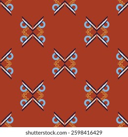 Textile motif seamless pattern. Abstract line shape geometric motif basic pattern continuous background. Man shirt all over print block. 