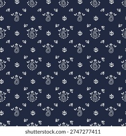 Textile motif seamless pattern. Abstract line shape geometric motif basic pattern continuous background. Man shirt all over print block. 