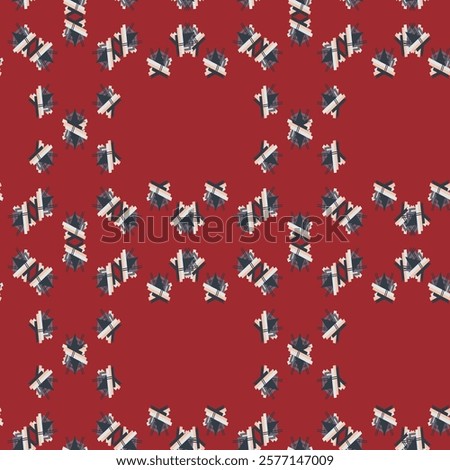 Textile motif seamless pattern. Abstract line shape geometric motif basic pattern continuous background. Man shirt all over print block. 