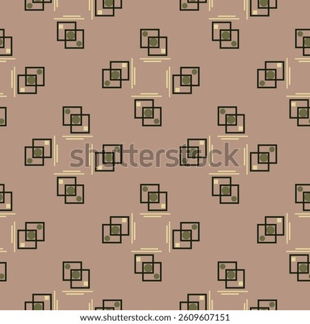 Textile motif seamless pattern. Abstract line shape geometric motif basic pattern continuous background. Man shirt all over print block. 