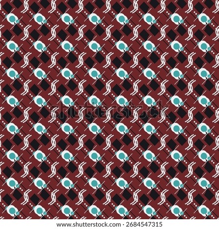 Textile motif seamless pattern. Abstract line shape geometric motif basic pattern continuous background. Man shirt all over print block. 